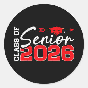 Senior class of 2026 graduate high schoolSenior cl Classic Round Sticker