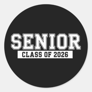 Senior Class Of 2026 Graduation 26 Graduate Party Classic Round Sticker