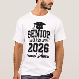 Senior Class Of 2026 Graduation Custom Name T-Shirt
