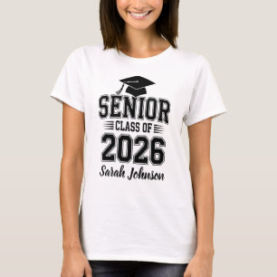 Senior Class Of 2026 Graduation Custom Name T-Shirt