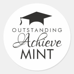 Senior Class of 2026 Graduation Party Mint  Classic Round Sticker