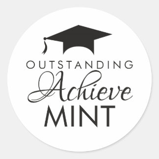 Senior Class of 2026 Graduation Party Mint  Classic Round Sticker