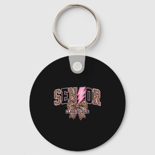 Senior class of 2026 leopard print graduation girl keychain