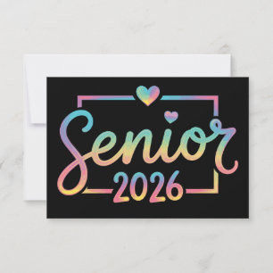 Senior Class Of 2026 Tie Dye Graduation 26 Grad Announcement