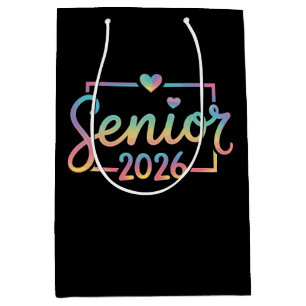 Senior Class Of 2026 Tie Dye Graduation 26 Grad Medium Gift Bag