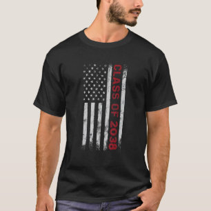 Senior Class Of 2038 American Flag Graduation 38 G T-Shirt