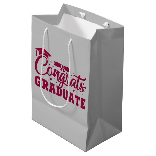 Senior Congrats Graduate Medium Gift Bag (Front Angled)