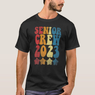 Senior Crew 2023 Graduation Reunion Retro Vintage T-Shirt