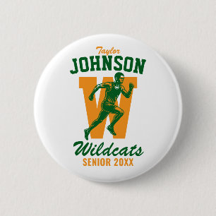 Senior Cross Country School Sports Track and Field 2 Inch Round Button