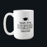 Senior Custom Year Script Graduate College  Coffee Mug<br><div class="desc">Celebrate your graduation milestone with this Senior Custom Year Script Graduate College Coffee Mug. Featuring elegant script typography and your graduation year, this personalized mug is the perfect keepsake for high school and college seniors. Ideal for graduation parties, senior photo celebrations, or everyday coffee and tea, this durable mug combines...</div>