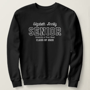 Senior Custom Year Script Graduate College Sweatshirt