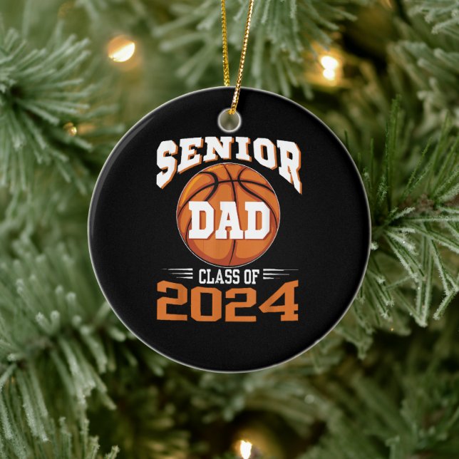 Senior Dad Class of 2024 Ceramic Ornament (Tree)