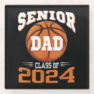 Senior Dad Class of 2024 Glass Coaster
