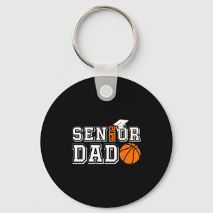 Senior dad class of 2026 basketball dad graduation keychain