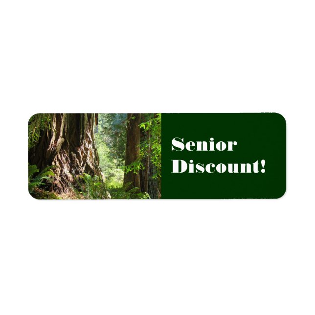 Senior Discount! Autocollants étiquette Old Redwoo (Devant)