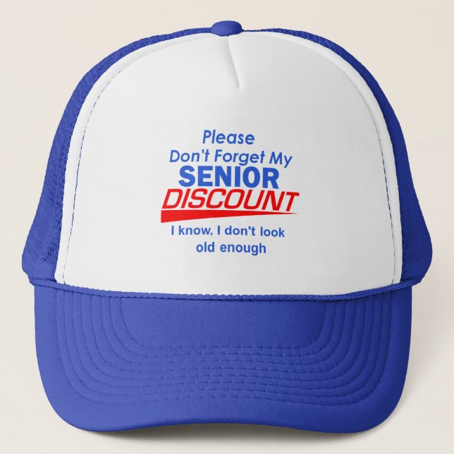 SENIOR DISCOUNT Hat (Front)