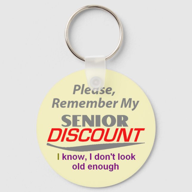 SENIOR DISCOUNT Keychain (Front)