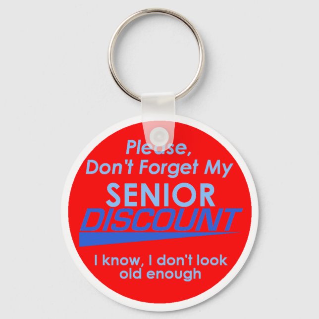 SENIOR DISCOUNT Keychain (Front)