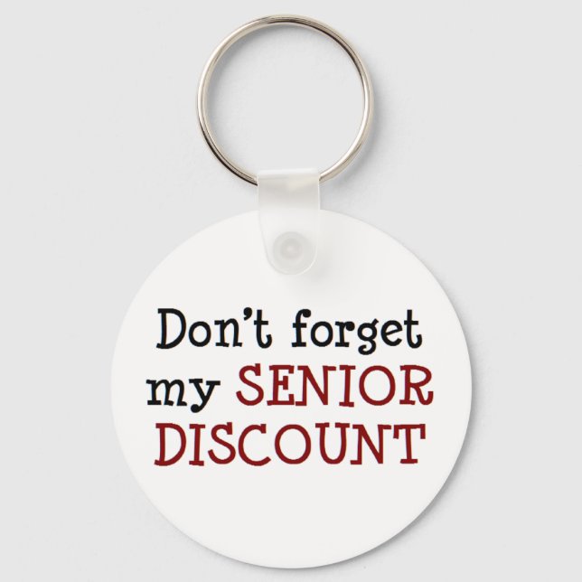 senior discount keychain (Front)