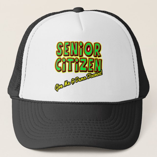 Senior Discounts Trucker Hat (Front)