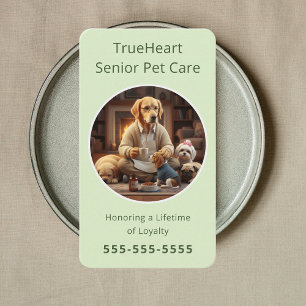 Senior Dog Sitter Luxury Senior Pet Care Branding Business Card