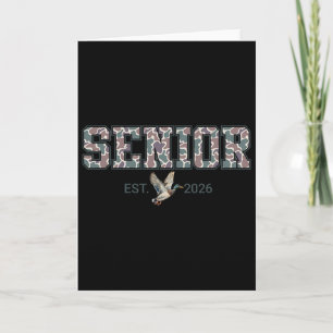 Senior Duck Est 2026 Duck Camo Bow Senior 2026 Gra Card