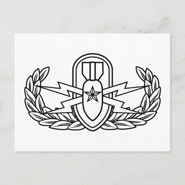 Senior EOD black Postcard (Front)