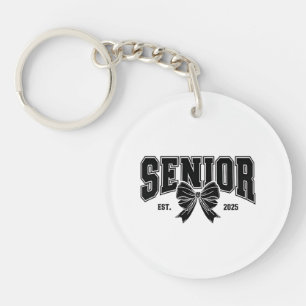 Senior Est 2025 Graduation Student Vintage Keychain