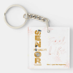 Senior Finally Graduation Achievement Unlocked Keychain