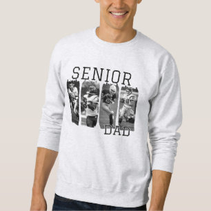 Senior Football Dad Custom Picture Brushstroke Sweatshirt