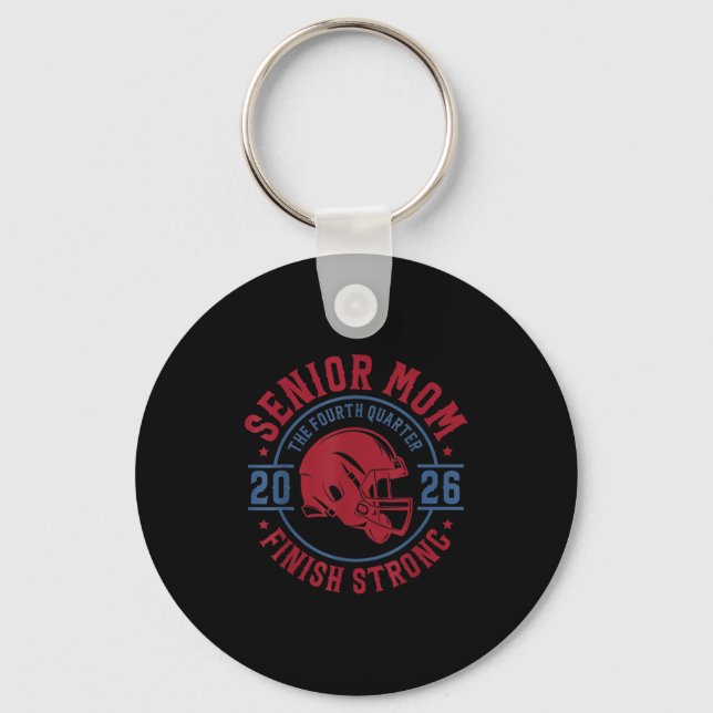 Senior Football Mom 2026 The Final Quarter  Keychain (Front)