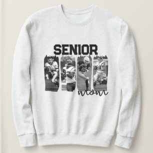 Senior Football Mom Custom Picture Brushstroke Sweatshirt