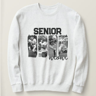 Senior Football Mom Custom Picture Brushstroke Sweatshirt