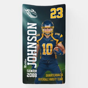Senior Football MVP Player Sports Photo Vertical Banner