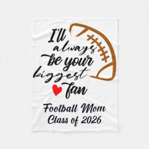 Senior Footll Mom Cl Of 2026 Graduation Graduate Fleece Blanket
