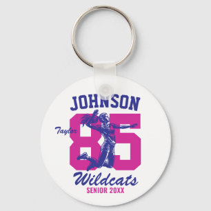 Senior Girl Volleyball Team School Sports Game Day Keychain