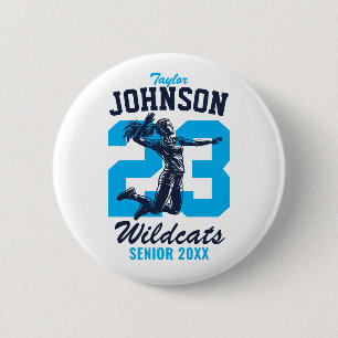 Senior Girl Volleyball Team School Sports Player 2 Inch Round Button