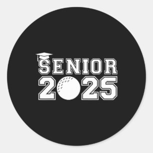 Senior Golf Cl Of 2025 Graduation School Graduate  Classic Round Sticker
