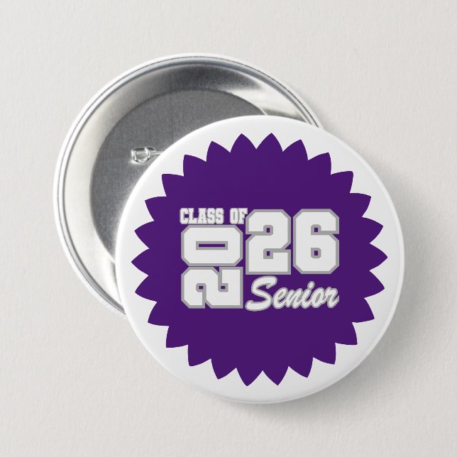 Senior Grad Pin Button (Front & Back)