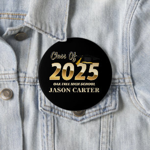 Senior Graduate Class of 2025 Graduation Party 4 Inch Round Button