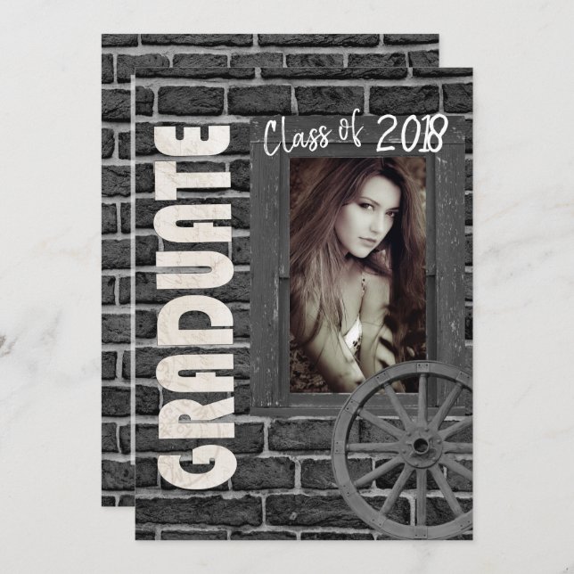 Senior 🎓 Graduate ⭐⭐⭐⭐⭐ Invitation (Front/Back)