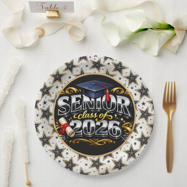 Senior Graduating Class 2026 Paper Plate (Wedding)