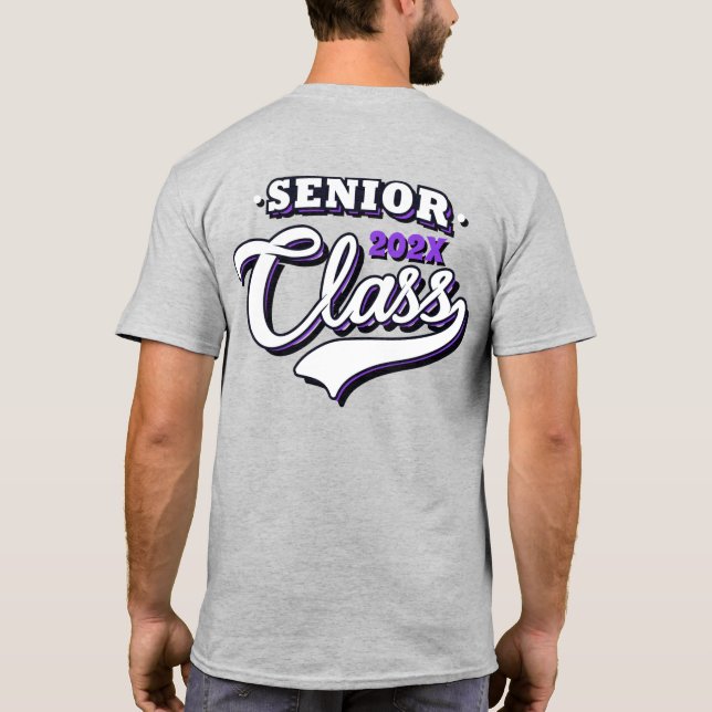Senior Graduating class of, purple T-Shirt (Back)