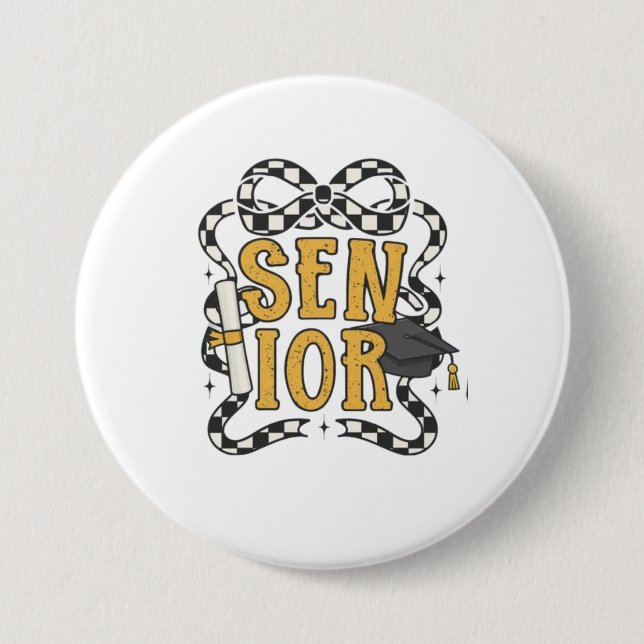 Senior Graduation Class Design 🎓✨ 3 Inch Round Button (Front)