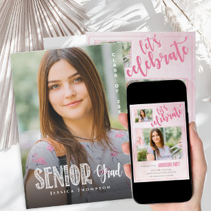 Senior Graduation Photo Party  Invitation