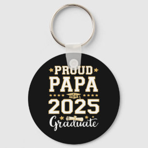 Senior Graduation Proud Papa 2025 Graduate Cl Matc Keychain