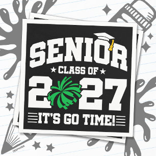 Senior Graduation Quote Cheer Squad Class of 2027 Napkin