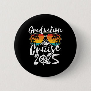 Senior Graduation Trip Cruise 2025 Retro Ship Part 2 Inch Round Button