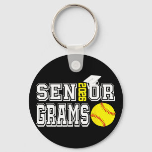 Senior Grams Cl Of 2026 Softball Grams Graduation Keychain