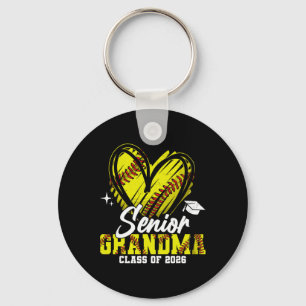 Senior Grandma Cl Of 2026 Softball Graduation Hear Keychain